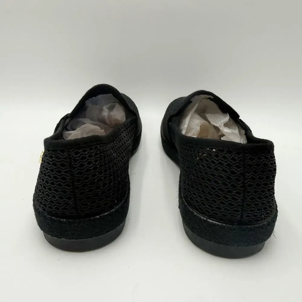 Rivieras Womens Classic Mesh Slip On Shoes Size 7.5 EU 38 Black NIB